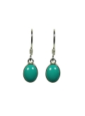 Boucles d'oreilles turquoise en cabochon