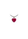 Bijoux oxyde de zirconium strass argent petit cœur rose fuchsia