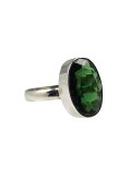 Bague en pierre de quartz vert