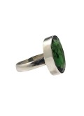 Bague en pierre de quartz vert