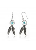 Boucles d'oreilles dreamcatcher turquoise