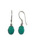 Boucles d'oreilles turquoise en argent