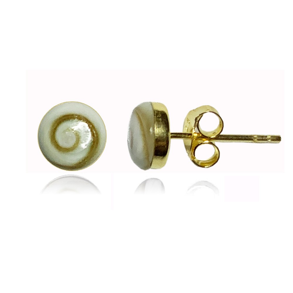 Boucles D'Oreilles Créoles Homme Kuzzoi 12 Mm Argent 925 Plaqué Or – Perle De Coquillage – Style Classique & Élégant
