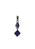 Pendentif pierre fine et argent - quartz bleu