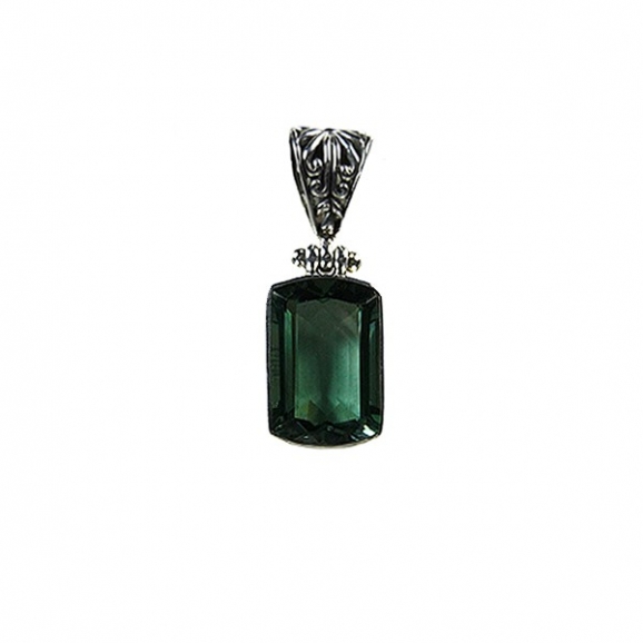 pierre semi precieuse, pendentif quartz vert