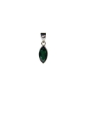 Pendentif en quartz vert et argent