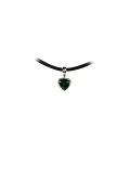 Pendentif quartz vert, argent