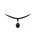 Pendentif en quartz vert, argent