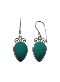 Boucles d'oreilles argent et turquoise