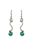 Boucles d'oreilles argent et turquoise