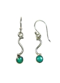 Boucles d'oreilles argent et turquoise