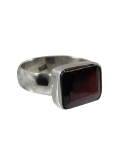 Bague grenat - argent massif 925