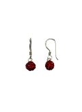 Boucles d'oreilles en oxyde de zirconium rouge