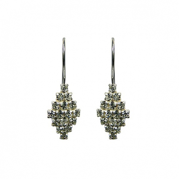 Bijoux zirconium-Boucles d'oreilles argent et oxyde de zirconium blanc