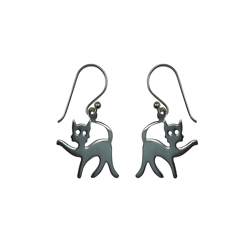 Boucles d'Oreilles Chat Or