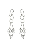 fantaisie en argent : boucles d'oreilles