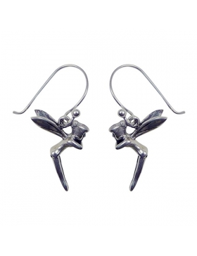 Boucles d'oreilles forme fée en argent