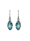 Boucles d'oreille topaze bleue – argent