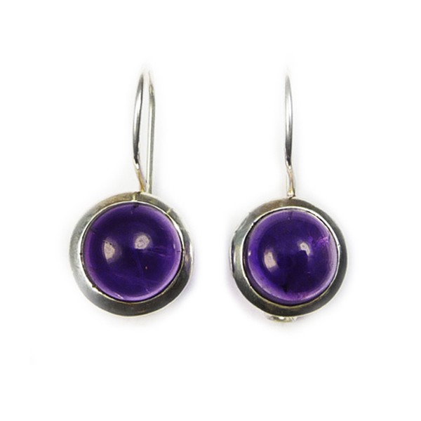Boucles D'oreilles Argent 925 Avec Améthystes Et CZ - Rondes, Pendantes, Dormeuses - Neuf Jamais Porté