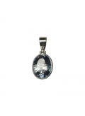 Pendentif argent et topaze bleue