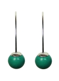 Turquoise boucles oreilles fines boules