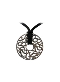 pendentif rond ajouré arabesques argent