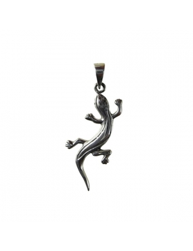 Pendentif gecko ou lézard en argent