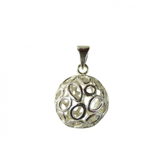 Pendentif argent - boule moderne