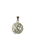 Pendentif argent - boule moderne