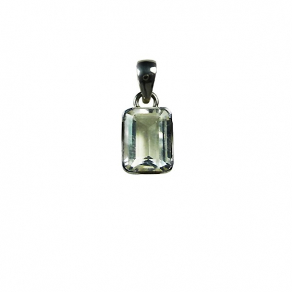 Bijou - pendentif en quartz blanc et argent - pierre fine