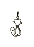 Pendentif chat, chat en argent