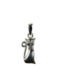 Pendentif forme chat, chat en argent