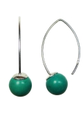 Boucles oreilles Turquoise en forme de boule