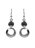 Boucles d'oreilles en argent modernes et elegantes