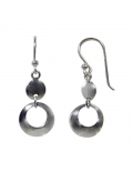 Boucles d'oreilles en argent articulées et rondes