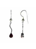 Boucles grenat - argent