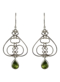 Boucles d'oreilles péridot longues