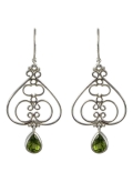 Boucles d'oreilles péridot longues