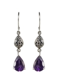 Boucles d'oreilles améthyste orientale fine