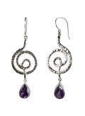 Boucles d'oreilles amethyste