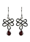 Boucles d'oreilles infini grenat