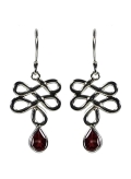 Boucles d'oreilles infini grenat