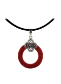 Pendentif anneau en gorgone et argent