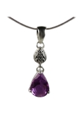 Pendentif améthyste pierre mauve