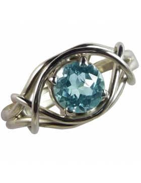 Bague infini topaze bleue