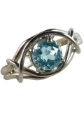 Bague infini topaze bleue