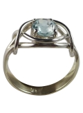 bague petite moderne chic pierre bleue