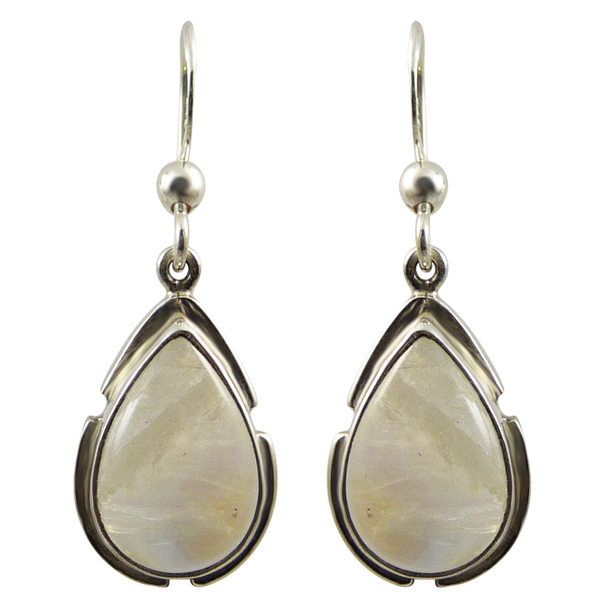 Boucles D'oreilles Créoles Quartz Bleu Cristal En Forme De Larme - Plaqué Or - ROSEMIMOSA - Neuf
